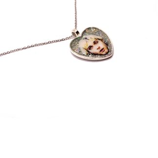 KURT COBAIN - Nirvana colgante con forma de corazón y cadena