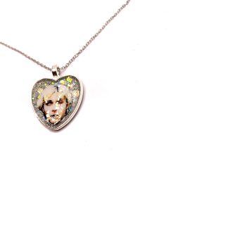 KURT COBAIN - Nirvana colgante con forma de corazón y cadena