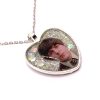 Collar con colgante de corazón y la cara de Paul McCartney