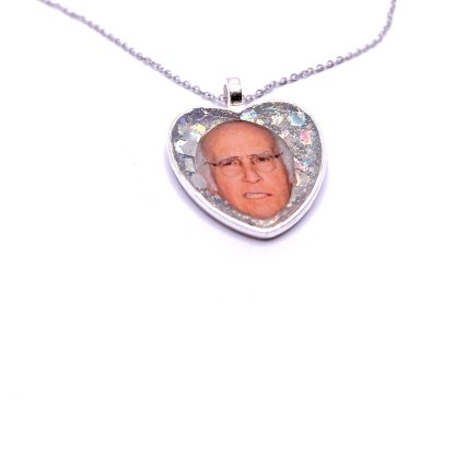 LARRY DAVID colgante con forma de corazón y cadena